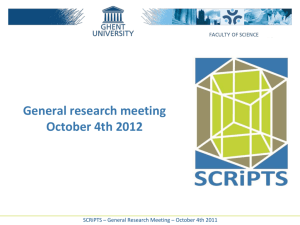 General research meeting October 4th 2012