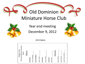 Old Dominion Miniature Horse Club Homepage