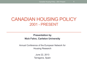 Canadian housing policy from 2001 - present