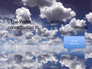 Clouds and the water cycle