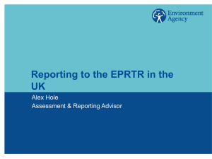 Reporting to the EPRTR in the UK