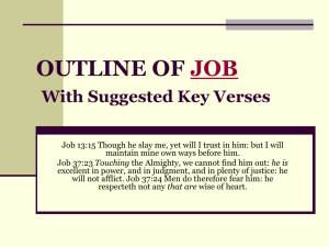 OUTLINE OF JOB With Suggested Key Verses