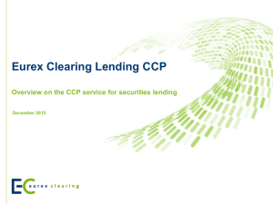 CCP services for securities lending