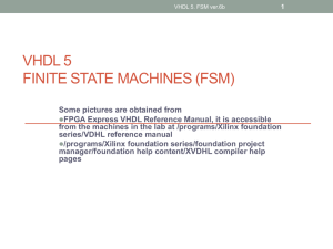 VHDL 3 Finite State Machines FSM