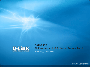 DAP-3520 Sales guide - D-Link