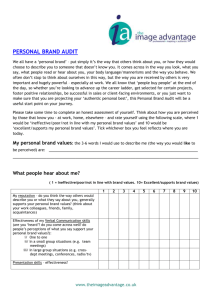 Personal Brand Audit - The Image Advantage