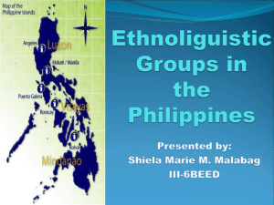 Ethnoliguistic Groups - PNU