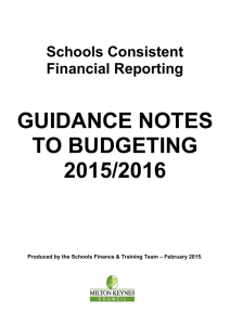 Guidance Notes to Budgeting 2015/2016