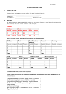 Form SAF1 STUDENT ASSISTANCE FUND STUDENT DETAILS