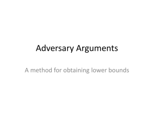 Adversary Arguments