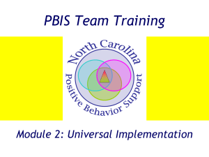 North Carolina Positive Behavioral Support Initiative