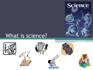 Introduction to Science & The Scientific Method