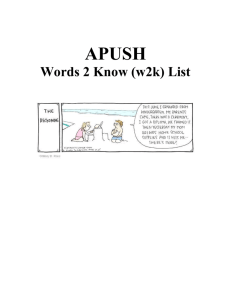 APUSH w2k list
