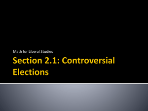 Section 2.1: Controversial Elections