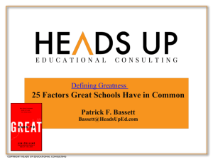 Great Schools… - Heads Up Educational Consulting