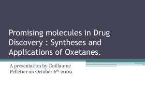 Synthesis and Applications of Oxetanes.