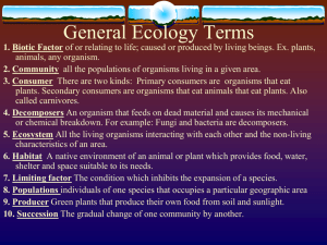 Ecology Unit: pt. 1 revised