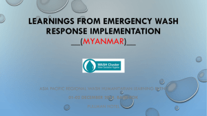 Presentation_Learnings from Emergency WASH Response