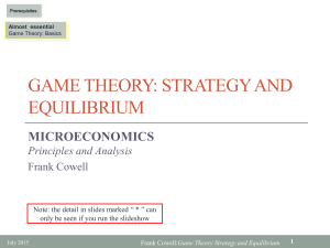 Game Theory: Strategy and Equilibrium