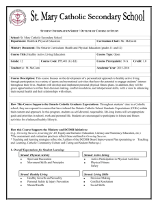 St. Mary Catholic Secondary School Student Information Sheet