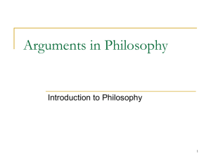 Arguments in Philosophy