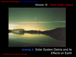 Solar System Debris and its Effects on Earth