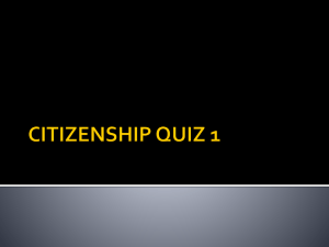 Citizenship Questions
