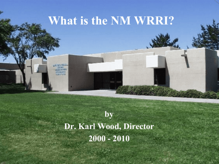 new jersey water resources research institute