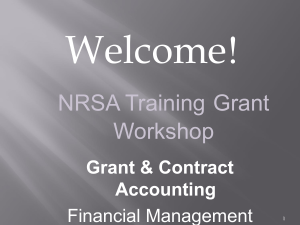 Training Grant Workshop.