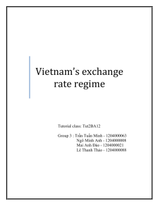 Vietnam*s exchange rate regime - FMT-HANU