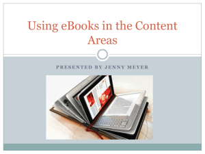 Using e-Books in the Content Areas