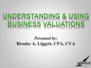 Frequently Asked Questions About Business Valuations Presented