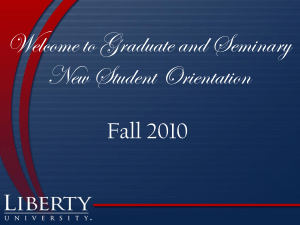 Graduate and Seminary New Student Orientation