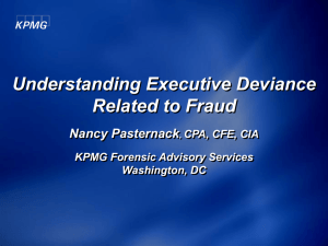 Understanding Executive Deviance Related to Fraud