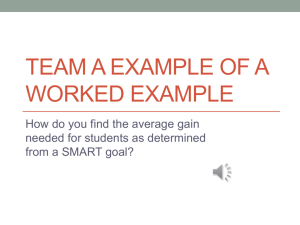 Team A Example of a Worked Example
