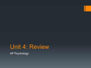 Unit 4: Review - Plain Local Schools