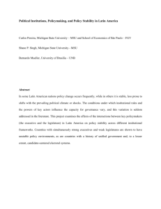 Political Institutions, Policymaking, and Policy Stability in Latin