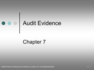 Chapter 7 – Audit Evidence
