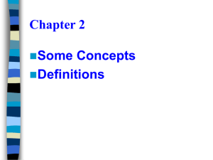 Chapter 2 Some Concepts and Definitions