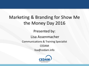 Marketing and Branding - Show Me The Money Day