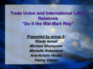 Trade union and international labor relations