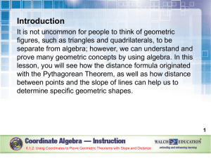 Unit 6.1.2: Using Coordinates to Prove