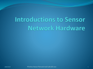 Introductions to Sensor Network Hardware