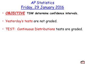 Confidence Intervals