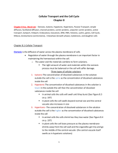Biology Chapter 8 notes2013
