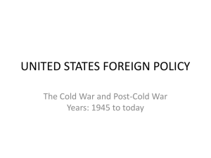 UNITED STATES FOREIGN POLICY