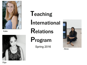 Teaching International Relations Program