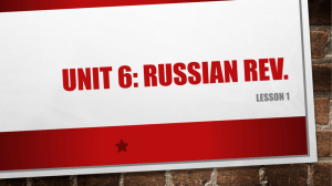 Unit 6 lesson 1 russian revolution
