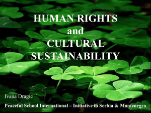 Human Rights and Cultural Sustainability