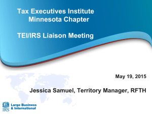 May 2015_IRS Update_Federal Committee